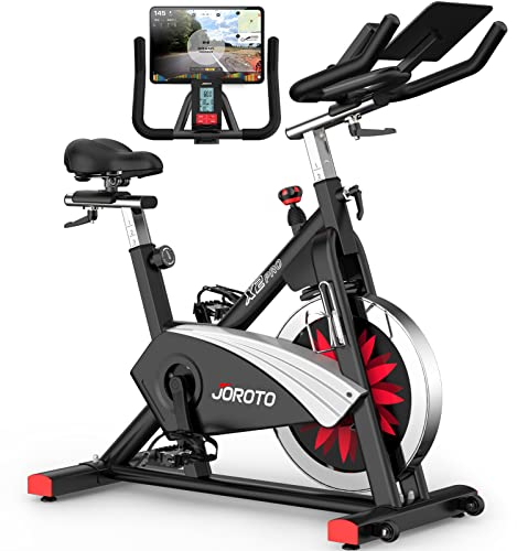 JOROTO Ergometer Heimtrainer X2PRO Bluetooth Hometrainer Fahrrad, Indoor Cycling Bike Speedbike mit Kraftvoller Magnetbremse & Riemenantrieb - ca. 150kg Belastbar