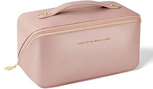 Aucuu Borsa Cosmetica da Viaggio, Beauty Case da Viaggio Donna, Borsa da Viaggio per Cosmetici, Borsa Cosmetica da Donna in Morbida Pelle PU, Borse da Toilette Impermeabile Portatile