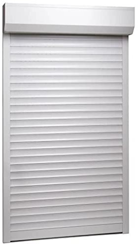 Hommdiy Rollladen Aluminium,Rollladen Gute Wärme- und Schalldämmung Rollladenpanzer Behang Rolladen Rolladenbehang Vorbaurollladen (Weiß-110 x 220 cm (B x H))