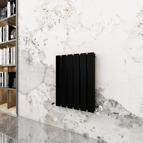 mcc direct Vertical Radiator Double Flat Panel 600x408mm Designer Vertical Radiator(Black)