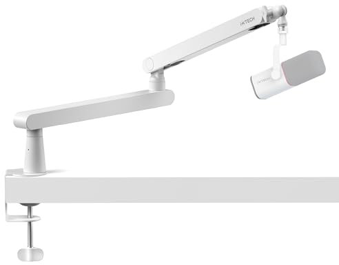 IXTECH Braccio microfono regolabile a 360°, supporto microfono a basso profilo con supporto universale completamente regolabile per professionisti Microfon Boom Arm Compatibile HyperX BlueYeti Shure