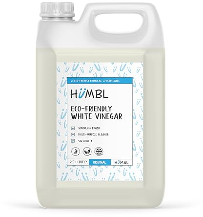 Humbl - Eco White Vinegar Cleaning - All Natural Multi-Surface & Multi-Purpose Cleaner, Limescale Remover, Laundry Softener & More - 100% Vegan & Cruelty Free - 2.5 Litre