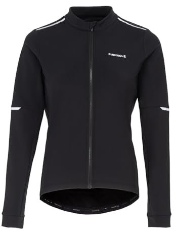 Pinnacle Womens Thermal Long Sleeve Cycling Jersey Black 8
