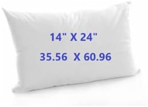 Rectangular Oblong Hollowfibre Cushion Pads Inner Inserts - Bounce Back Cushions (Pack of 2) (14 x 24, 2, count)