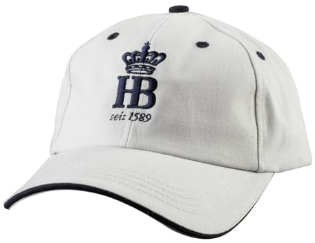 Hofbräuhaus München Keps Original Flexfit Cap för män och kvinnor | Baseball-, lastbilskeps | Presentidé för män och kvinnor, vitgrå, one size
