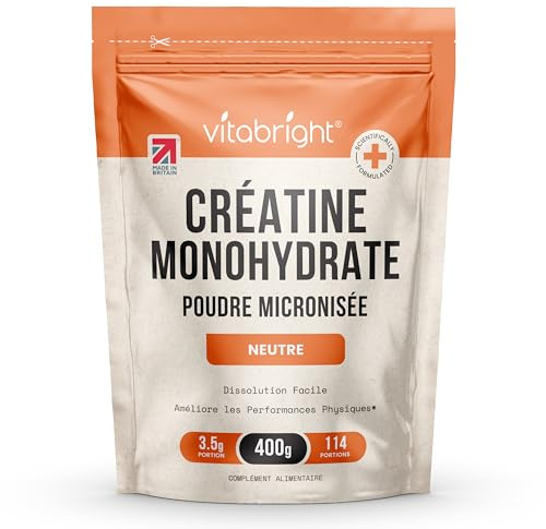 Creatine Monohydrate Powder Micronised | 400g Pouch | 114 Servings | 200 Mesh Easy Dissolving Pure Powder