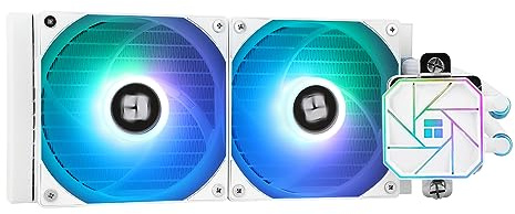TR-Thermalright Aqua Elite 240 V3 White- Raffreddamento ad acqua CPU, 240mm specifiche Aio PC, ventola di raffreddamento ARGB da 12cm, facile installazione, compatibile con AM5/AM4, LGA1851/1700