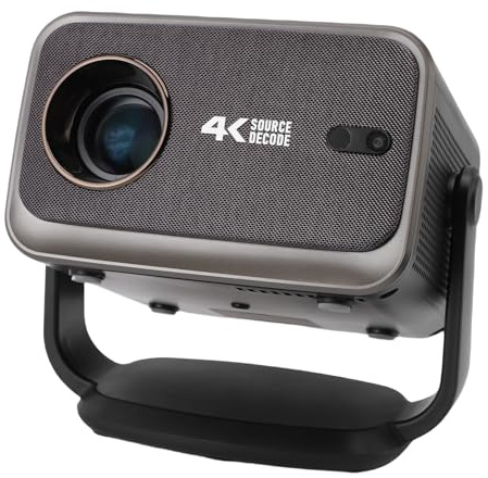 Bewinner Projektor med WiFi och Bluetooth, Hemfilmprojektor, Supportavkodning 4K, Sömlös Installation med Autofokus, 360 Graders Projektion Flexibilitet för Utomhus Utomhus (EU)