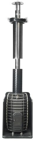 amocane Kit de calentador de sauna y chimenea de leña para sauna seca/húmeda, acero inoxidable 304 con calentador eléctrico de 9-15 KW a 90.6 °C, accesorios de sauna para uso tradicional de sauna de