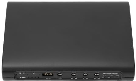 FTVOGUE Mini Alimentation sans Interruption UPS avec Sortie CC 5V 9V 12V et Port USB pour Modem Routeur Caméra de sécurité Smartphone (Prise UE)