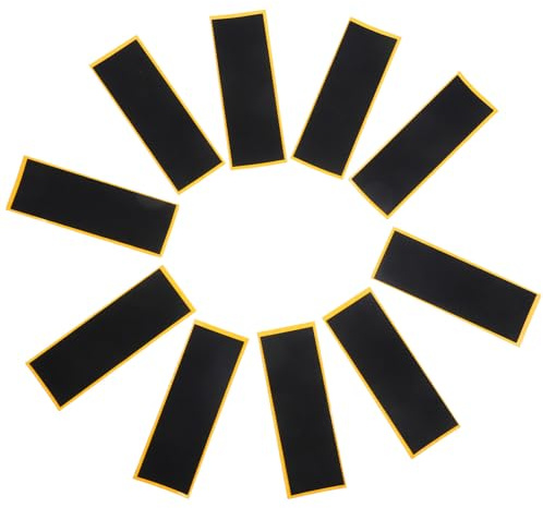 Veemoon 10 Unidades Cinta Antideslizante Espuma para Patineta de Dedo, Pegatinas Agarre Alto Rebote 38x110 Mm, Accesorio Negro para Finger Skateboard, Suministros para Juegos y Scooters