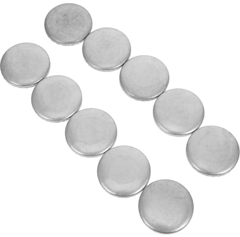 DIKACA Tapas Redondas para Postes de Barandilla de 40 Mm, 10 Piezas, Cubierta Metálica Protectora para Extremos de Tubo de Cerca, Tapa Decorativa Resistente para Terrazas y