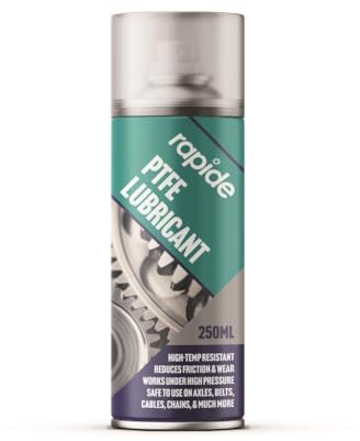 PTFE Lubricant Spray 250ml – High Performance Teflon (PTFE) Lubricant Aerosol – Reduces Friction & Wear – Anti-Corrosion Protection for Chains, Belts, Cables, Gears, Bearings & Mechanical Equipment