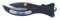 Shark Enclosed Blade Safety Box Cutter with Retractable Hook - (Black)