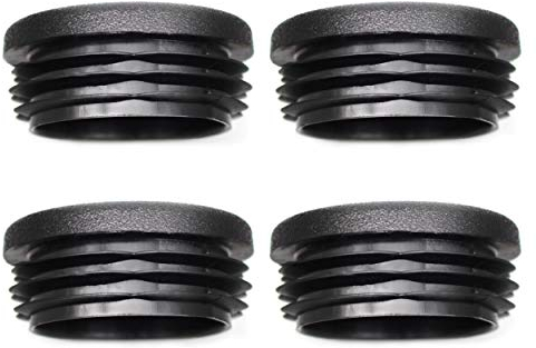 Enkotrade 4 Stück Lamellenstopfen Rund Ø 60mm, Rohrstopfen, Rohrabdeckung aus hochwertigem Polyethylen Kunststoff, Stopfen, Endstopfen, Kappen