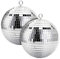 Suwimut 2 Pack Disco Light Mirror Ball,20 cm/8 Inches Cool and Fun Large Silver Hanging Disco Ball with Hanging Ring for Retro Party, Home Bands Decorations, New Years Celebration