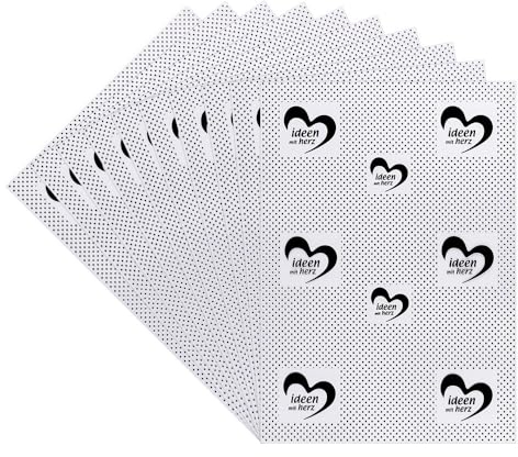 Ideen mit Herz Windradfolie | selbstklebend | Transparent-Folie | Mobile-Folie | transparent | 0,2 mm | Din A4 | 10 Stück | einseitig klebend