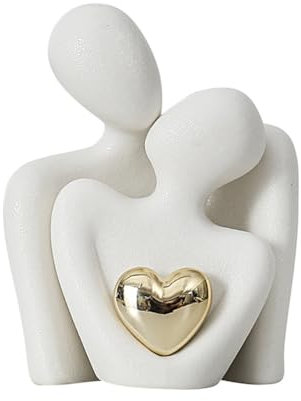 Arivend Mini Couple Statue Abstract Sculpture Home Decor Knick Knacks Couples Love Office Show Pieces White A