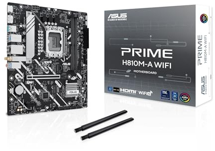 ASUS Placa Base Intel H810 LGA 1851 Micro ATX Prime H810M-A WiFi DDR5 M.2 PCIe 4.0 Wi-Fi 6 Bluetooth 5.3