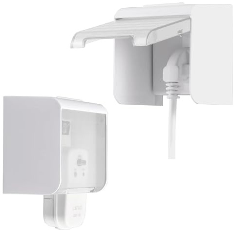 Protection Étanche pour Interrupteur Mural,Cache Prise Electrique Cache Prise Murale avec Design à 90 Degrés,Couvercle Interrupteur pour Toilettes Salle de Bain Cuisine Balcon (Transparent)