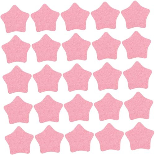 VALICLUD 25 Stück Reinigungsschwamm Make Up Pads Wattetücher Peeling Wattetücher Stern Wattepads Für Das Gesicht Mini Baumwolle Sternpads Gesichtspads Reinigende Gesichts