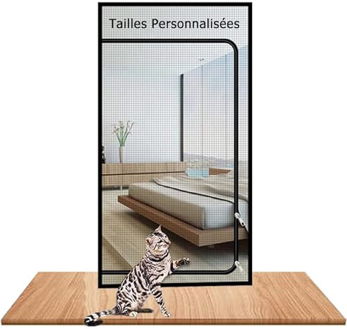 Moustiquaire Porte Fenetre Personnalisable, Porte Moustiquaire pour Chat, Maille Fine Rideau Anti Mouche, Anti Insectes, pour Couloirs, Portes, Patio, Salon