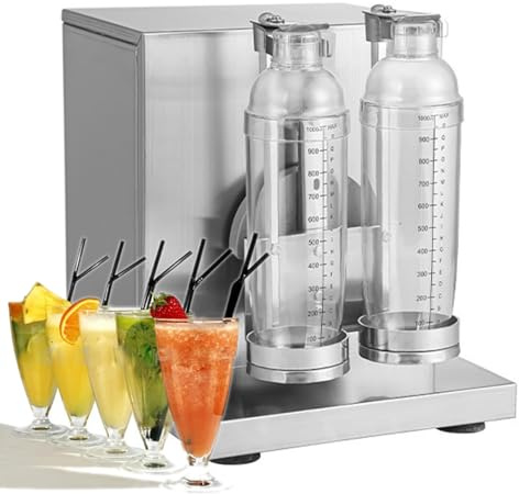 Mezclador de té con Leche, Máquina de Doble Marco para Mezclar té con Leche, 400 r/Min, Máquina Automática de Acero Inoxidable para Preparar té Boba