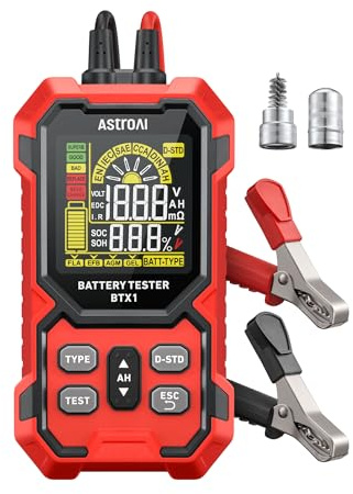 AstroAI Car Battery Tester, 12V/24V Digital Automotive Meter Diagnostic Tool Accurate,100-2000 CCA Load Capacity, Alternator Analyzer, for Preventive Maintenance Truck, RV, Marine Vehicle, and More
