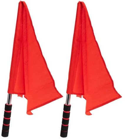 Flags de árbitros - Herramientas de señalización de Sports Linessman, marcadores de límites | Equipo oficial de fútbol, equipo de asistente duradero, set de árbitros de alta visibilidad, su