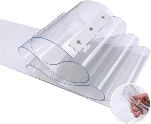 HynJGih Cortina de Tiras de PVC, Cortina de Tiras for Puertas Plegables corredizas, persiana Enrollable Transparente for Salas limpias con congeladores(1.8x2.4m)