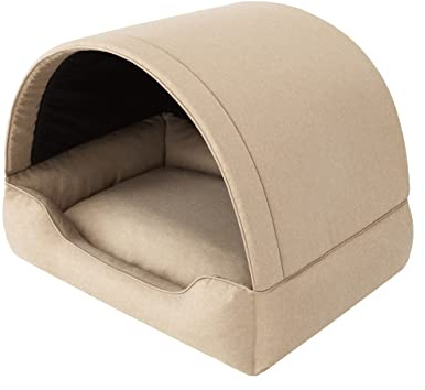 Cuccia per cani in tessuto, cuccia per gatti, cuccia per cani, cuccia per cani, posti letto, mobili per animali, divano per cani, beige, XL: 82 x 58 cm