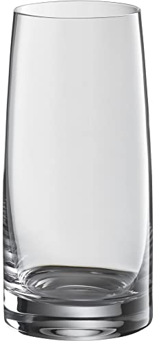 WMF Kineo Longdrinkgläser Set 4-teilig, hohe Trinkgläser, Cocktailglas 360ml, Kristallglas, feiner Mundrand, ergonimische Form, spülmaschinengeeignet