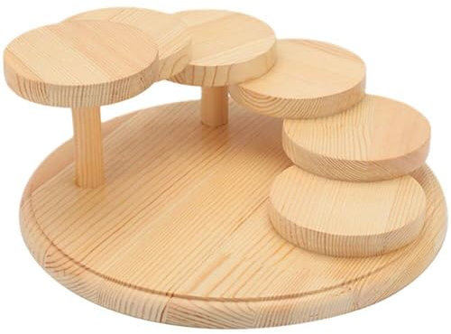 Haowul Platos De Madera para Servir Sushi Sashimi, Bandeja Giratoria para Sushi Japonés, Plato para Aperitivos, Soporte De Exhibición De Platos Japoneses para Cocina Casera