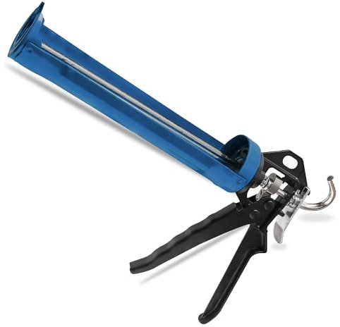 G4GADGET Heavy Duty Blue Caulking Gun - 310ml | Strong Skeleton Frame for Sealants, Silicones & Adhesives | Professional Grade with Smooth Rod, Ergonomic Grip & Precision Flow Control