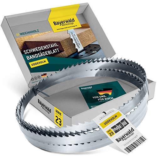 Lame de scie à ruban Bayerwald Uddeholm - 1425 x 10 x 0.45 x 6 / pour tous les types de bois courants/bande de scie adaptée à Einhell. Kity. Interkrenn. Rexon. Haager. Budget Varo. Güde et bien d'au