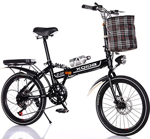 ZLYJ Vélo Pliant Vélo Pliant 20 Pouces Vélos Pliables pour Hommes À Vitesse Variable, Adaptés Aux Excursions D'équitation en Plein Air C,20 in