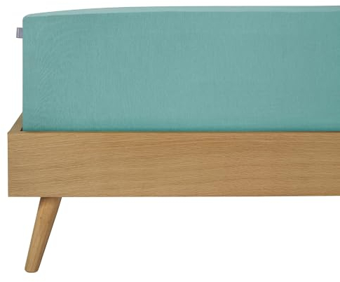 Schiesser Edeljersey Spannbettlaken Jessi | 100% gekämmte Baumwolle aus nachhaltiger Produktion | für Matratzen 140x200cm bis 160x200cm | Matratzenhöhe bis 22cm | Mint