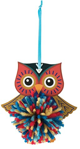 Trimits Owl Pom Pom Decoration Kit, 10 x 10cm, Fabric, Hanging, Christmas, Birthday