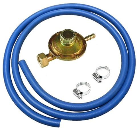 OPIROS Promo Box Regolatore A Taratura Variabile + Tubo mt.1,5 per Bombola Gpl Cucina (Regolatore variabile+Tubo+Fascette)
