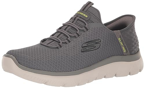 Skechers Summits High Range Herren Sneakers, Charcoal Mesh Trim, 45 EU