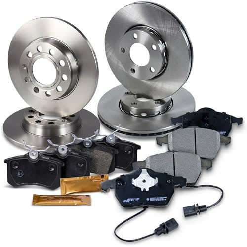 ATEC GERMANY Juego de frenos incl. discos de freno delanteros Ø 288 ventilados+traseros Ø255 macizos+pastillas de freno delanteras y traseras AUDI A4 B6 (8E2)(8E5)(8H7),A4 B7 (8EC)(8ED)(8HE),SEAT EXEO
