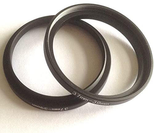2 adaptadores de conector de lente de cámara de vídeo, tamaño 37-39 mm, anillos escalonadores de 37 mm a 39 mm, conversión de filtro, enfoque digital, accesorio de película fotográfica Fix-Ing