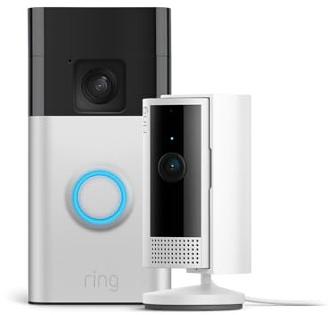Ring Battery Video Doorbell + Indoor Camera (2nd Gen) | DIY Wireless Doorbell Security Camera | Head-To-Toe View, Easy installation (5min) | 30-day free trial of Ring Subscription Plan
