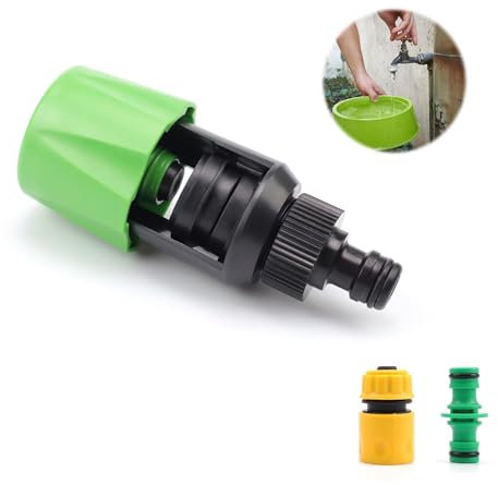 HJIAMA 3 Piezas Adaptador Manguera, Adaptador Grifo Manguera, Conector Manguera Robusto Ajustable, Accesorios Manguera Jardin para Cocina, Baño Jardín