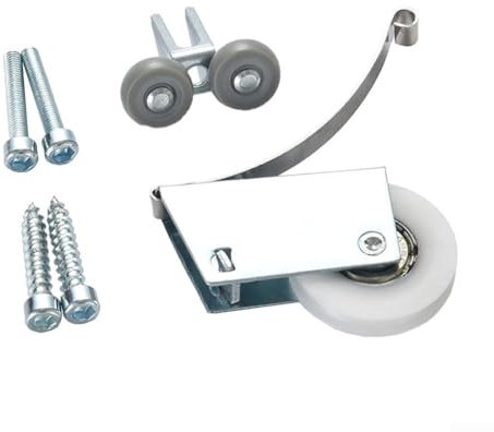 Juego de rodillos de puerta corredera de construcción de hierro para operación sin ruido