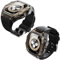 ShellBox Étui de montre robuste, bracelet pour Apple iWatch Series 10 de 46 mm, bracelet iWatch antichoc en silicone avec coque de protection, noir clair, taille unique, polycarbonate, taille unique,