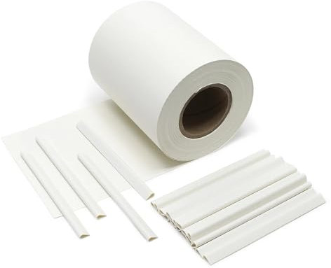 Striscia Fascia Frangivista in PVC 19cm X 35mt 450 g/m² con 25 Clip di Fissaggio Rotolo Frangivista Protezione della Privacy Recinzione Balconi Ringhiere Cancello Resistente ai Raggi UV (Bianco)