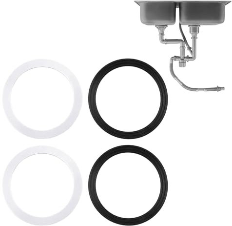 110mm Joints Toriques pour Évier Universel 4 Pièces Caoutchouc Joints Rechange pour Bonde Accessoires de Vidange pour 110mm Cuisine Salle de Bain Bonde D'évier