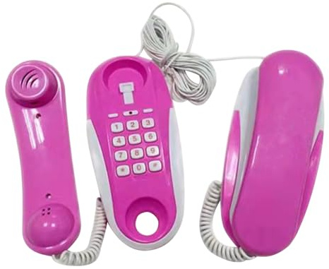 Barntelefonleksak - Leksakstelefon, pratande telefon för barn, leksakscell | Leksak med riktigt ringljud och 7,5 m kabel, realistisk mobiltelefondesign för barn