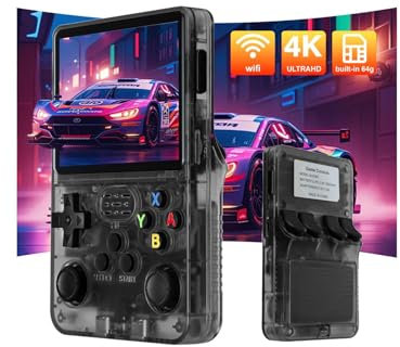 Console de jeu portable rétro R36S, écran IPS OCA HD MIPI de 3,5, système Open Source Linux et 3000 jeux, carte TF 64 Go intégrée, console de jeux vidéo portable